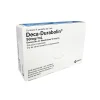 Deca-durabolin 50 mg per ml injecteerbare oplossing in originele witte en blauwe verpakking op witte achtergrond.