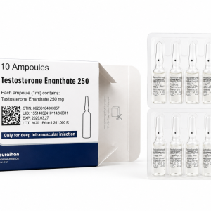 Koop Testosterone Enanthate 250mg met 10 ampullen in een discrete doos. Laboratoriumgeteste kwaliteit.